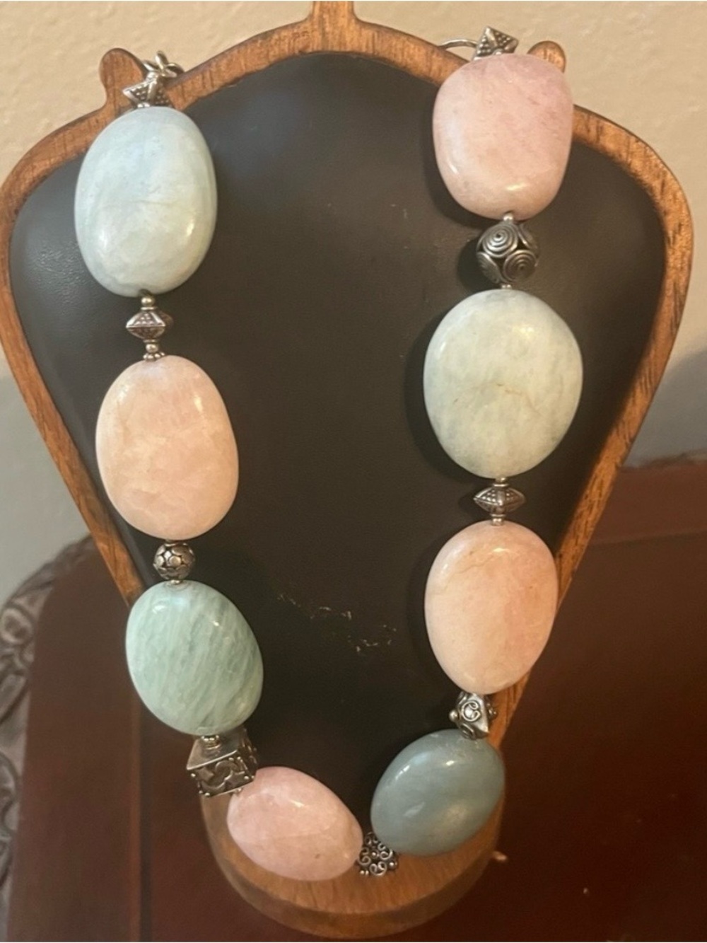 Marv Dahman 925 Quartz Gemstone Statement Necklace 15” with 4”extender 215g